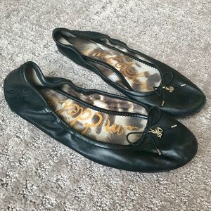 Sam Edelman Black Leather Ballet Flats sz 7.5